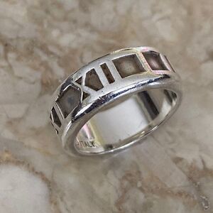 Tiffany & Co. Atlas Ring 925 Sterling Silver Vintage